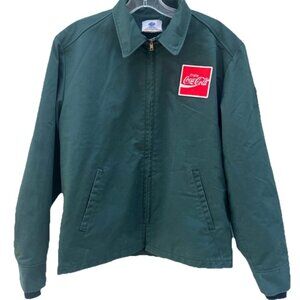 Vintage Coca Cola Men's Jacket 1960’s Green Full Zip Masterliner W Liner Sz 40 M